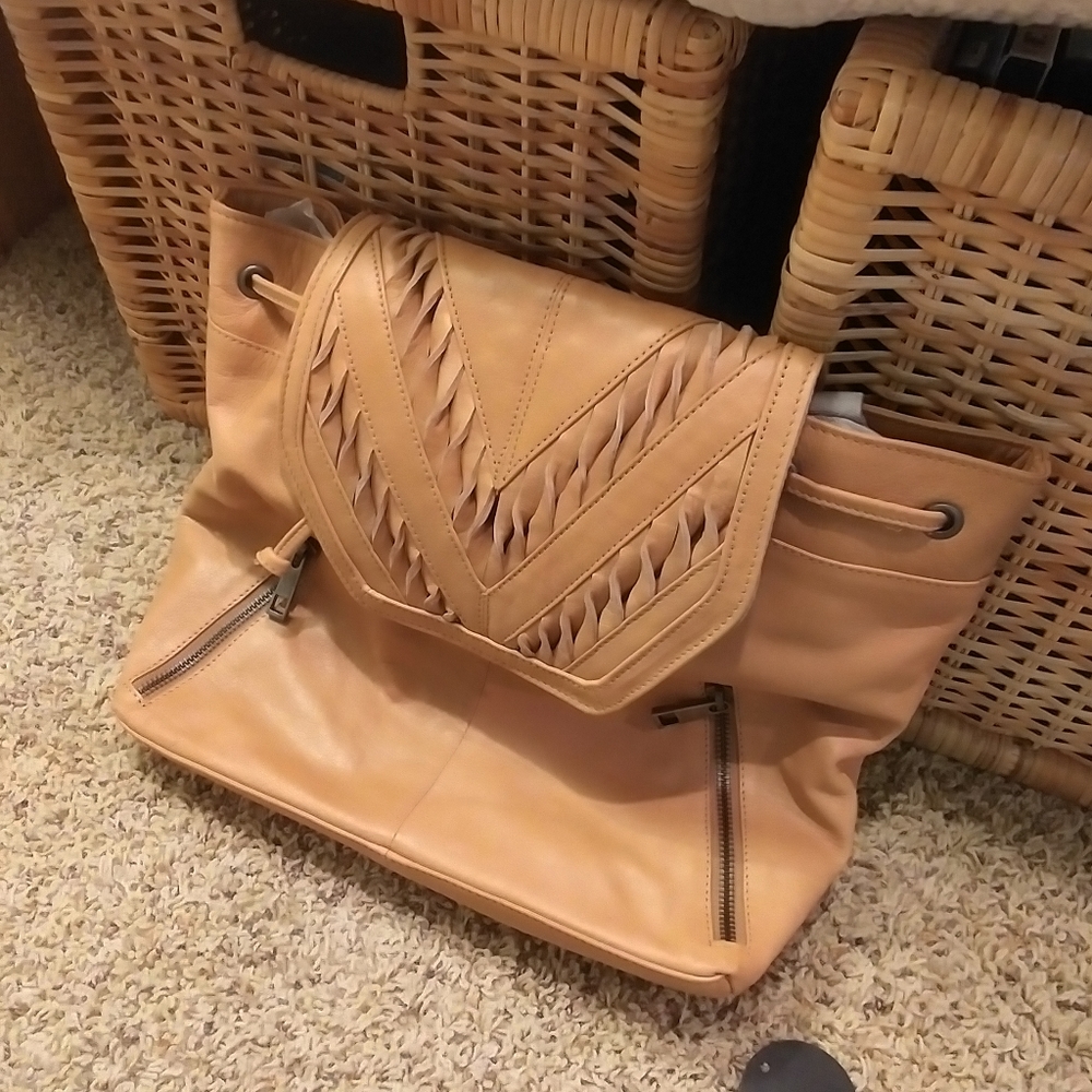 ONE LEFT at this price Boho Leather Backpack - Picture 7 of 16